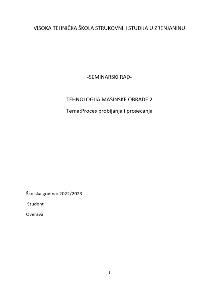 Seminarski Rad TMO2 | PDF