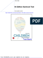 Children 13th Edition Santrock Test Bank