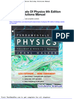 Fundamentals of Physics 9th Edition Halliday Solutions Manual