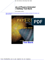 Fundamentals of Physics Extended 10th Edition Halliday Test Bank