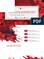 Red Ink Business Report PPT Template