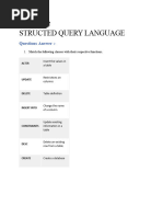 Structed Query Language: Questions Answer