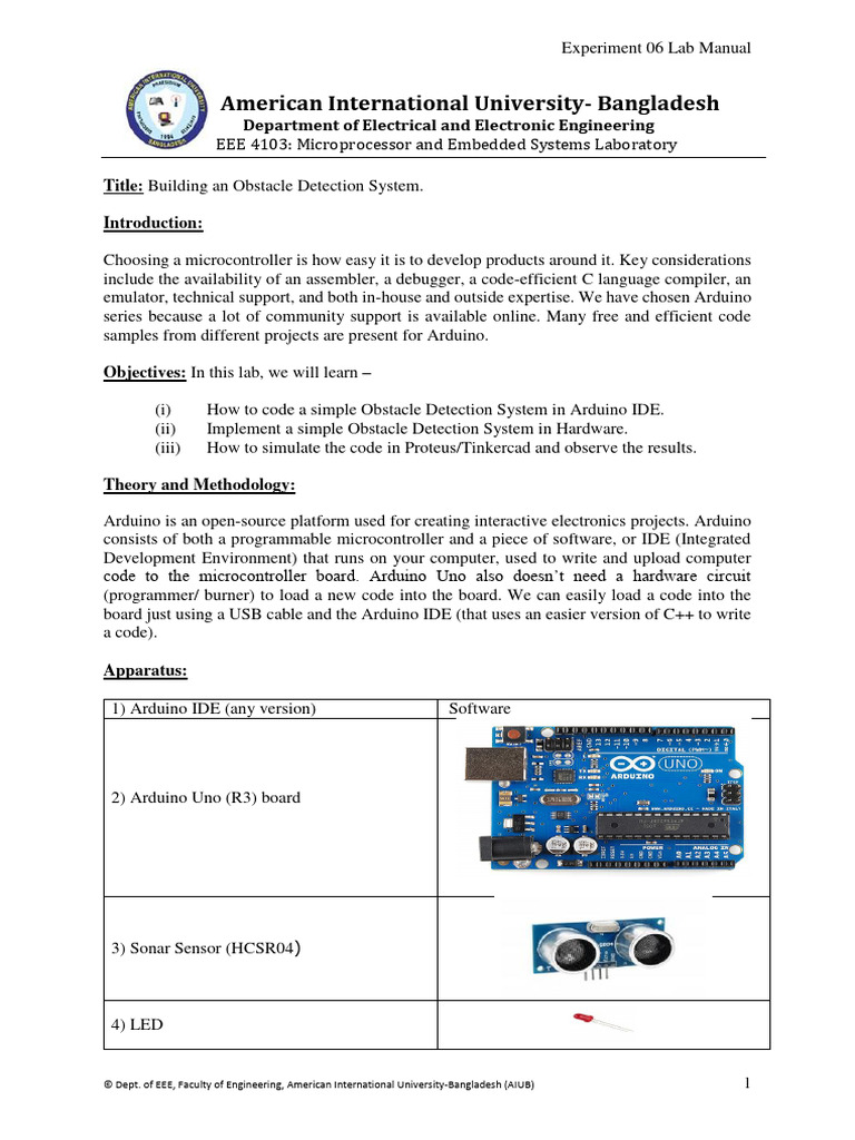 Ultrasonic Distance Measurement with Arduino | PDF | Arduino | Integer ...
