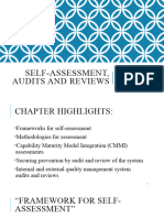 Self-Assessment, Audits and Reviews
