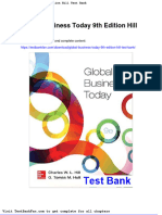 Global Business Today 9th Edition Hill Test Bank