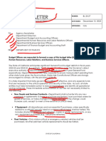 California Budget Letter Current Year Expenditure Freeze