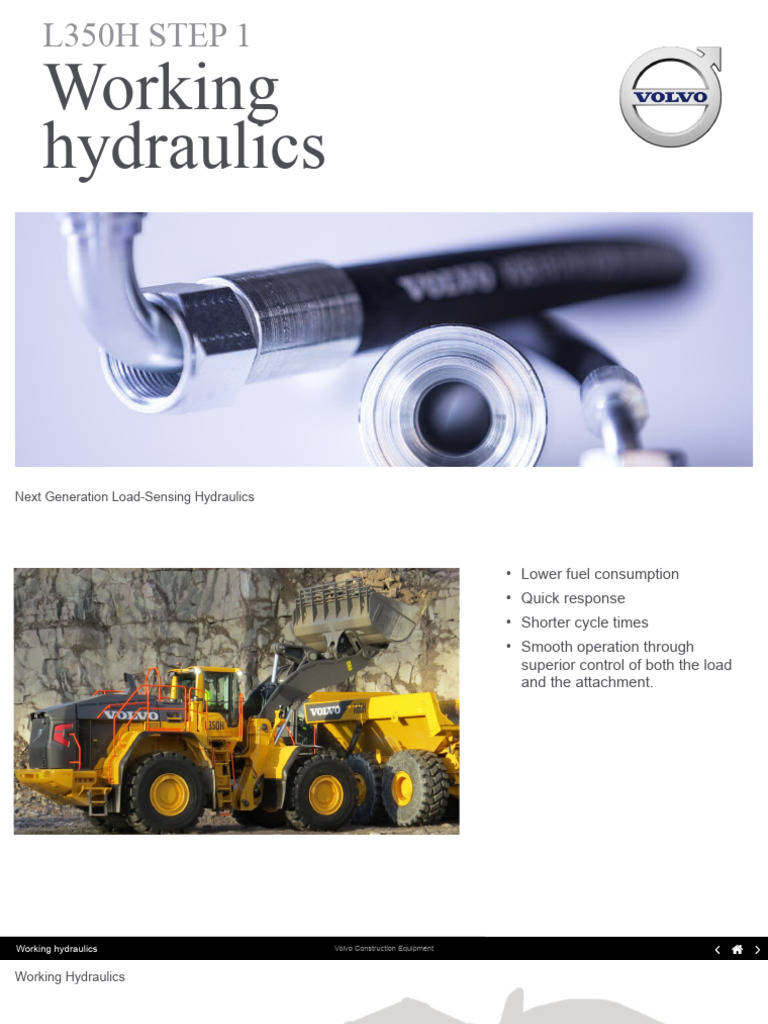 Volvo L350H Working Hydraulics Overview | PDF | Fluid Dynamics ...