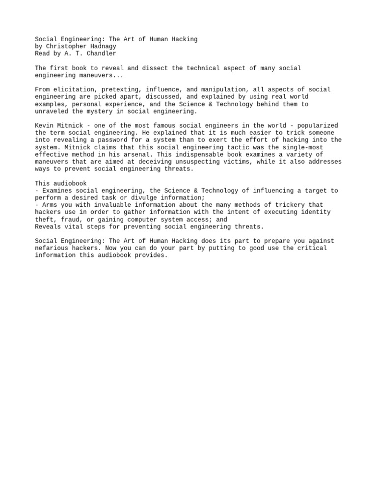 Social Engineering | PDF | Social Science | Computers