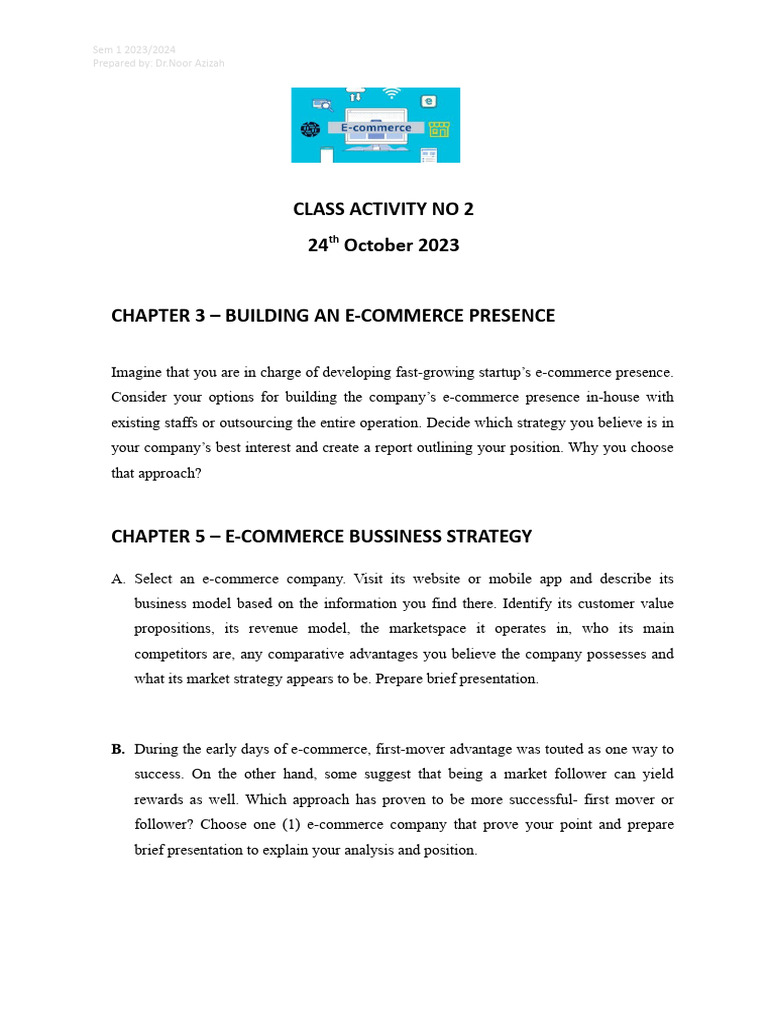E-Commerce Strategy: In-House Development | PDF | Outsourcing | E Commerce