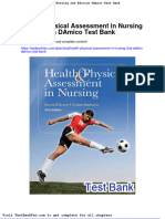 Health Physical Assessment in Nursing 2nd Edition Damico Test Bank