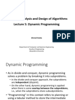 Algorithms - Lecture 5 (Dynamic Programming 1)