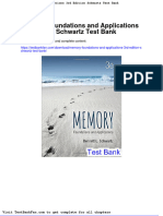 Memory Foundations and Applications 3rd Edition Schwartz Test Bank