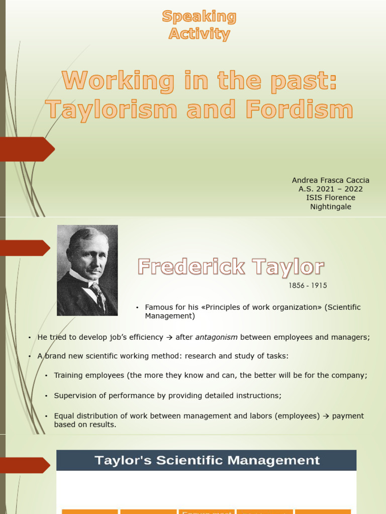 Taylorism and Fordism Explained | PDF