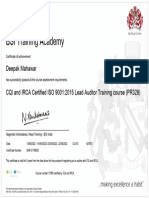 Lead Auditor - Cqi & Irca Certified Iso 9001-2015