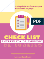 Check List Da Entrevista de Sucesso