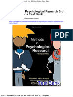 Methods in Psychological Research 3rd Edition Evans Test Bank