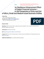 Regional Economic Resilience Enhancement Effect An