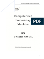 8S Computerized Embroidery Machine Operation Manual V2.0