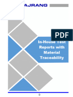 In-House Test Reports With Material Traceability