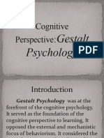 Cognitive Perspective Gestalt Psychology