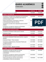 Calendario Academico 2024