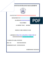 Bachelor Yr 3 - Field Report Writing Guideline - (2023-24)