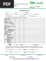 BZ-08-062-F Forklift Handover Checklist Form