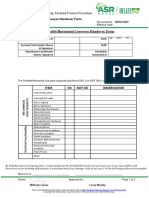 BZ-08-058-F Portable - Horizontal Conveyor Handover Form