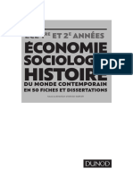 Ece 1 Et 2 Economie Sociologie Histoire Du Monde Contemporain en 50 Fiches Et Dissertations - Sommaire