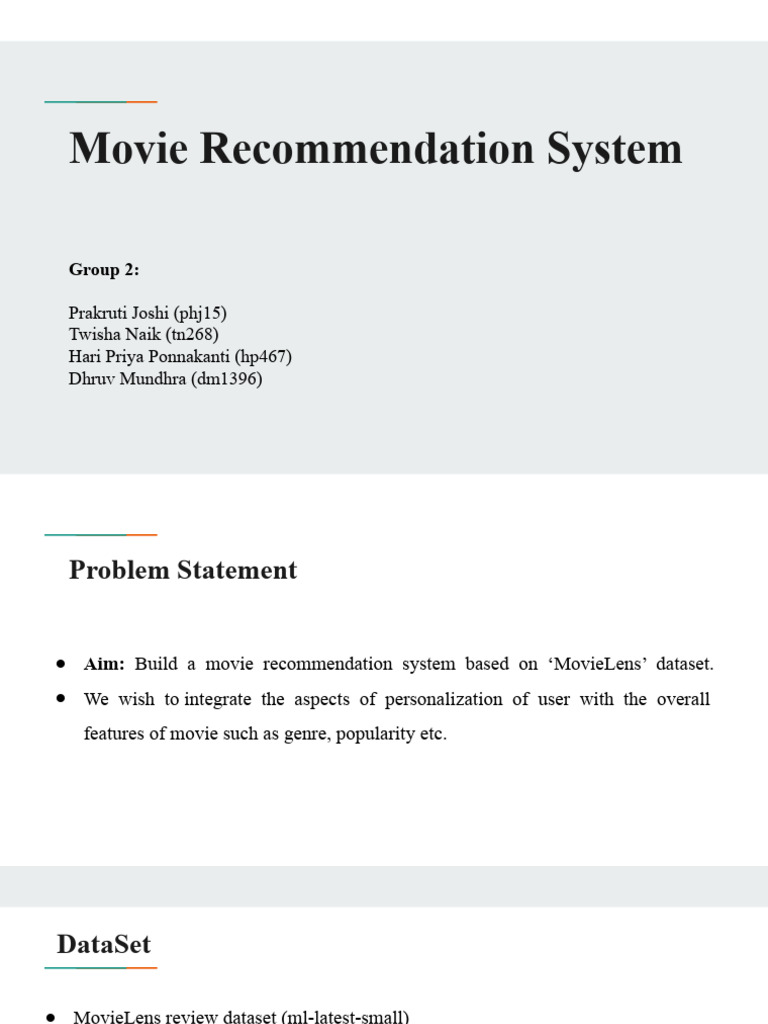 MovieLens-Based Recommendation System | PDF | Applied Mathematics ...