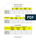 Criteria For Judging