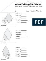 Surface Area of Triangular Prisms: Rectangle 1 Rectangle 2 Rectangle 3 Triangle 1 Triangle 2