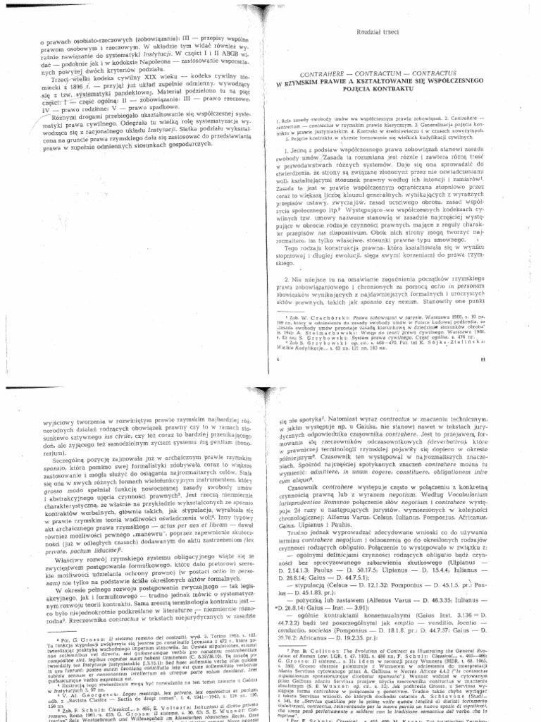 Wołodkiewicz, Contrahere - Contractum | PDF