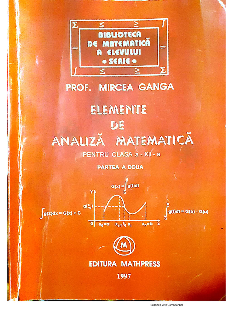 Elemente de analiza matematica cls 12 ii m ganga 1997 pdf