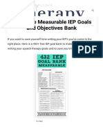 اهداف لغة استقباليه Free Measurable IEP Goals and Objectives Bank - Speech Therapy Store