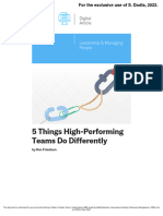 5 Things High Performance Do