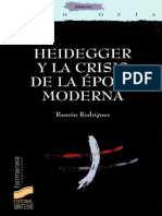 Rodríguez Ramón Heidegger y La Crisis de La Época Moderna