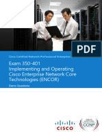 Exam 350-401 Implementing and Operating Cisco Enterprise Network Core Technologies (ENCOR)