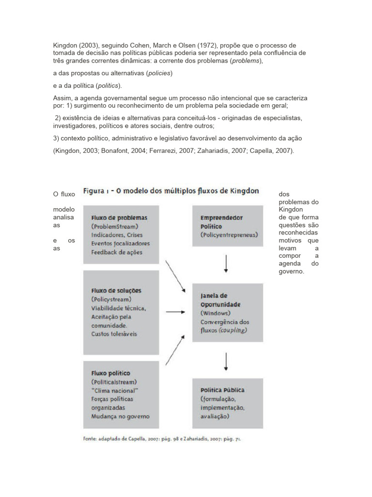 Fluxo de Problemas no Modelo Kingdon | PDF