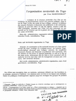 L'Etat Et L'organisation Territoriale Togo: Par Yves MARGUERAT"