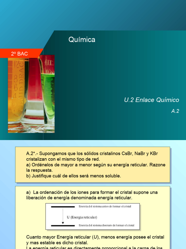 Energía Reticular en Cristales Iónicos | PDF | Ion | Cristal