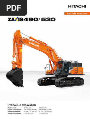 Hitachi ZX490 530-7 Excavators Preliminary-Brochure | PDF
