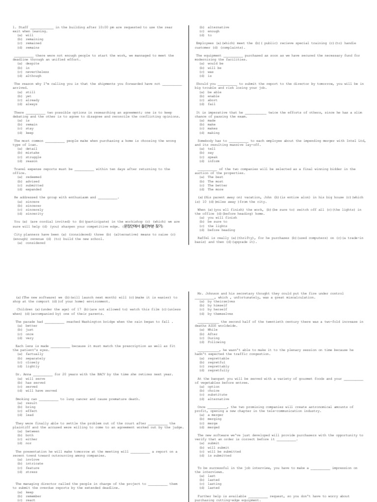 Toeic RC 1000문제 | PDF | Economies | Business