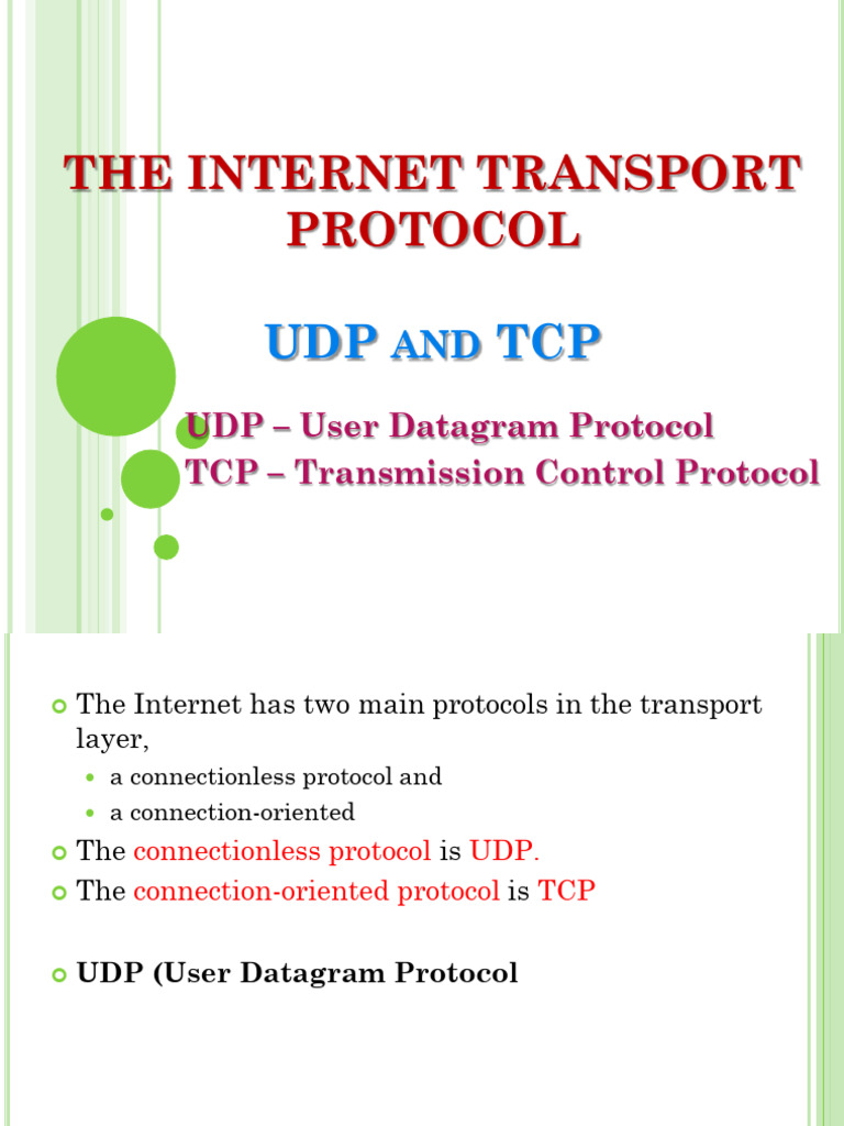 CN Unit V 2 3.udp TCP | PDF | Transmission Control Protocol | Internet ...