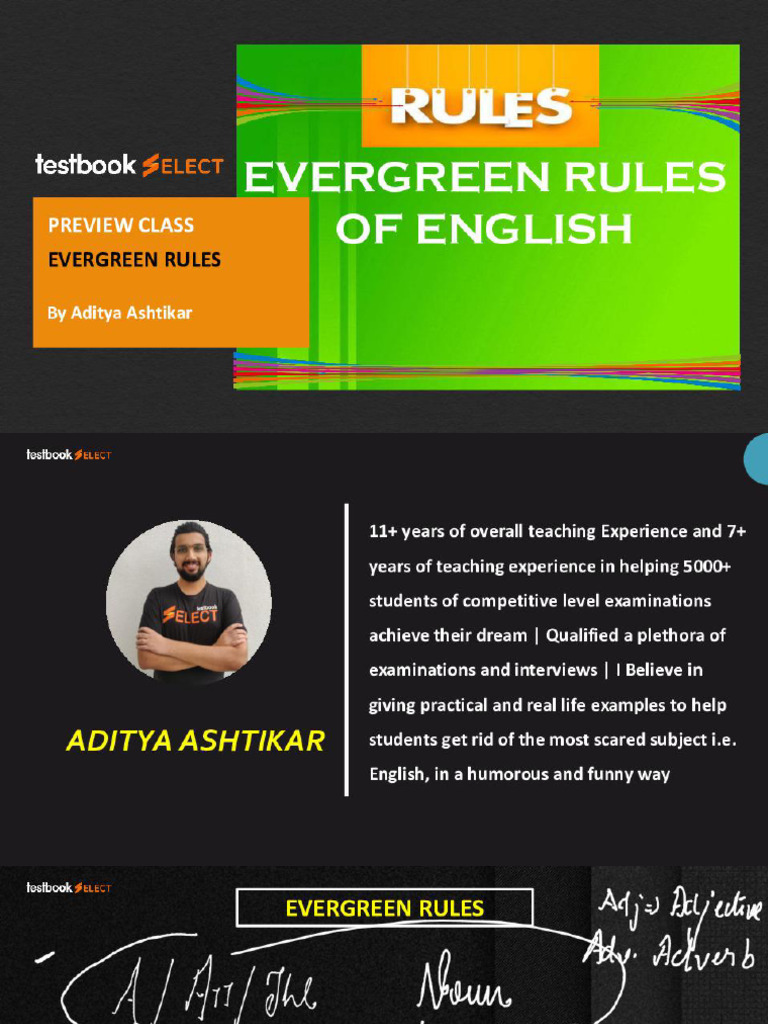 Evergreen Rules of Grammar - 7001PM | PDF