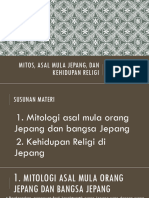 Mitos, Asal Mula Jepang, Dan Kehidupan Religi