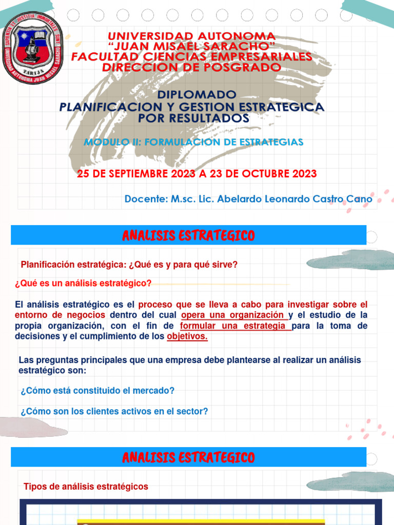 Análisis Estratégico: Guía Completa 2023 | PDF | Crecimiento personal y ...