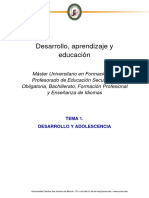 Tema 1. Desarrollo y Adolescencia