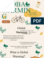 Green and Yellow Climate Change Illustration Presentation