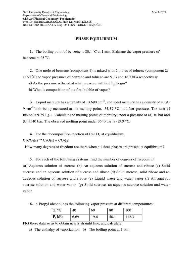 Che 244 physical chemistry problem set pdf phase matter water